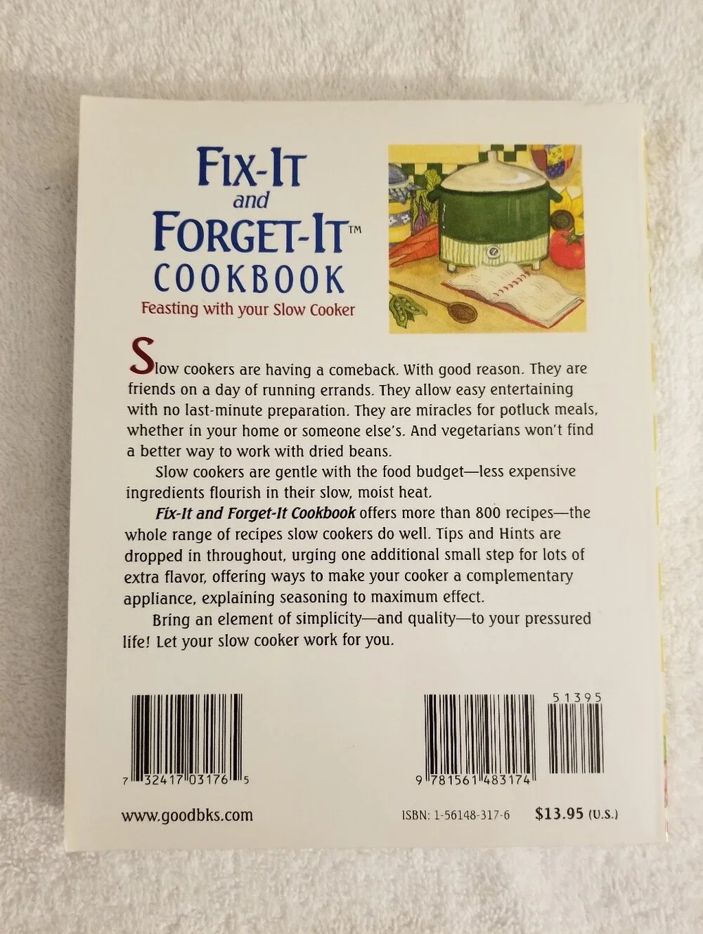 Fix-It and Forget-It Cookbook Ranck Pellman Good Paperback Book